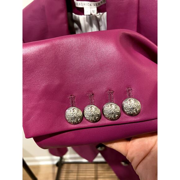 Veronica Beard Cooke Leather Dickey Jacket size 6 - Picture 4 of 6